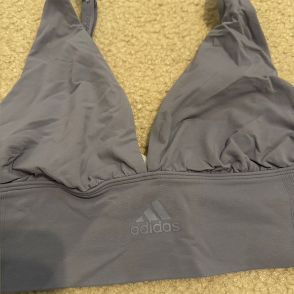Adidas Women's Active Seamless Micro Stretch Long Line Plunge Bra size L - Picture 3 of 5